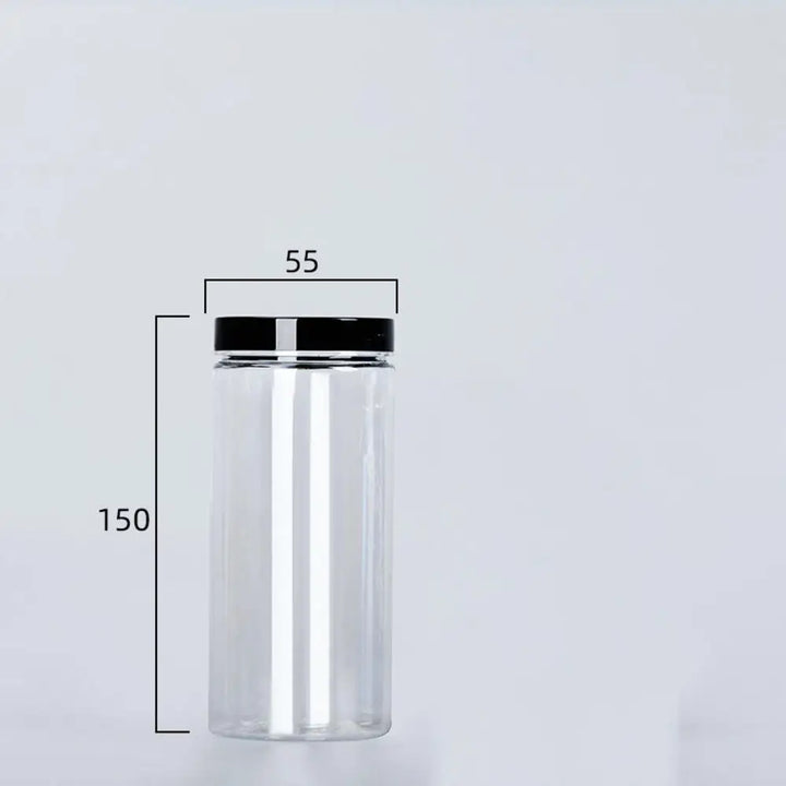 Transparent can with lid for spices