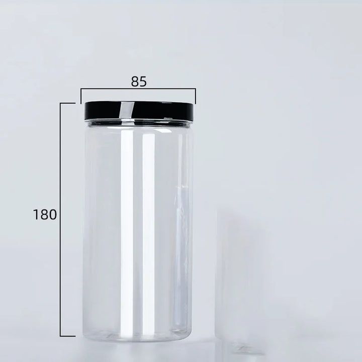 Transparent can with lid for spices