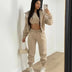 3pcs Women's Clothing Set Fleece-lined Hooded Sweater &Sleeveless Tank Top & Sports Sweatpants Pants