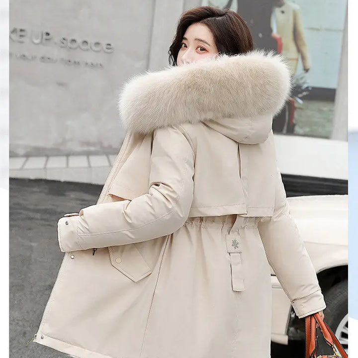 Women's hooded parkas autumn winter