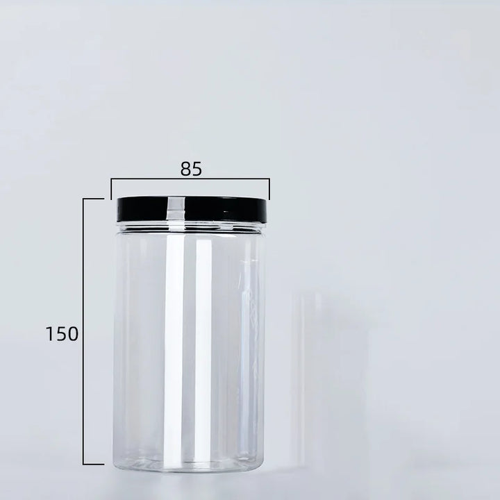 Transparent can with lid for spices