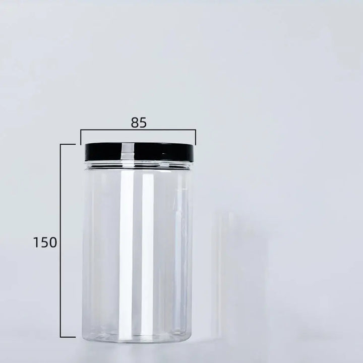 Transparent can with lid for spices