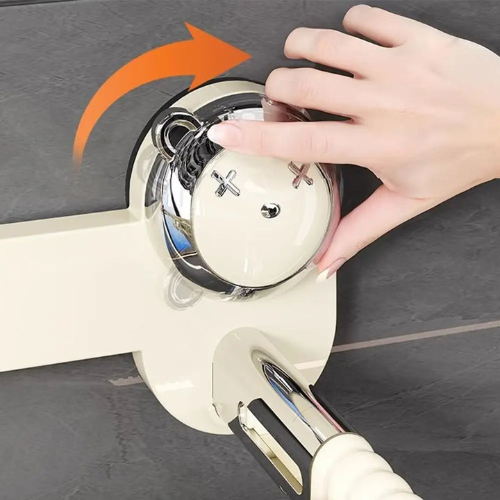 Wall Mounted Suction Cup Foldable Clothes Hanging Rack