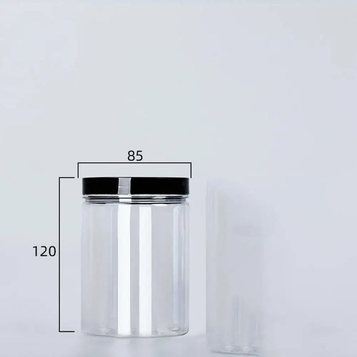 Transparent can with lid for spices