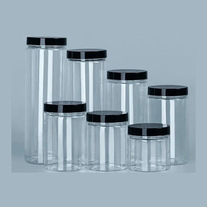 Transparent can with lid for spices