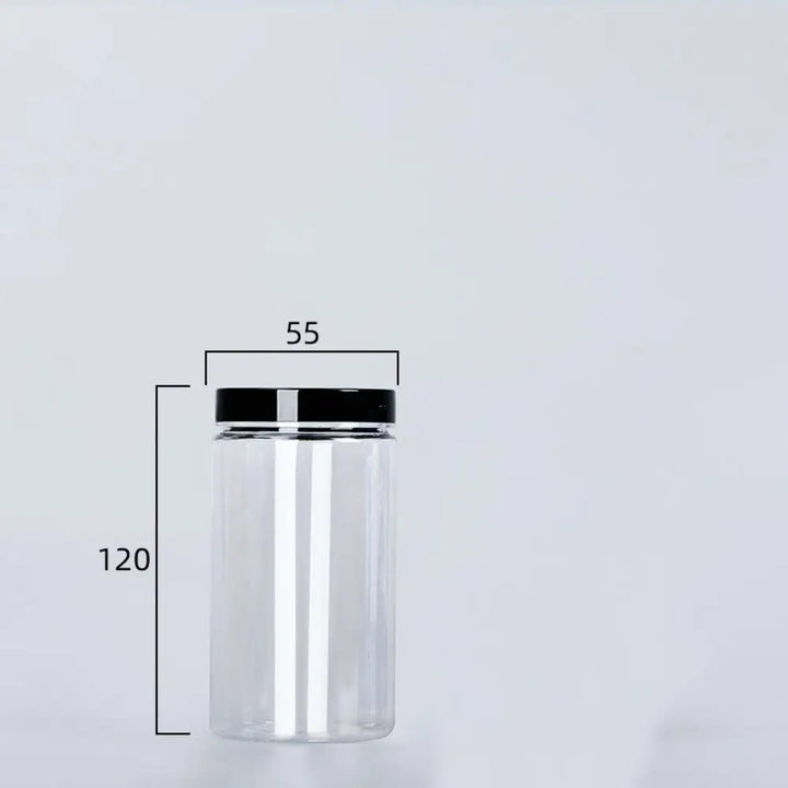 Transparent can with lid for spices