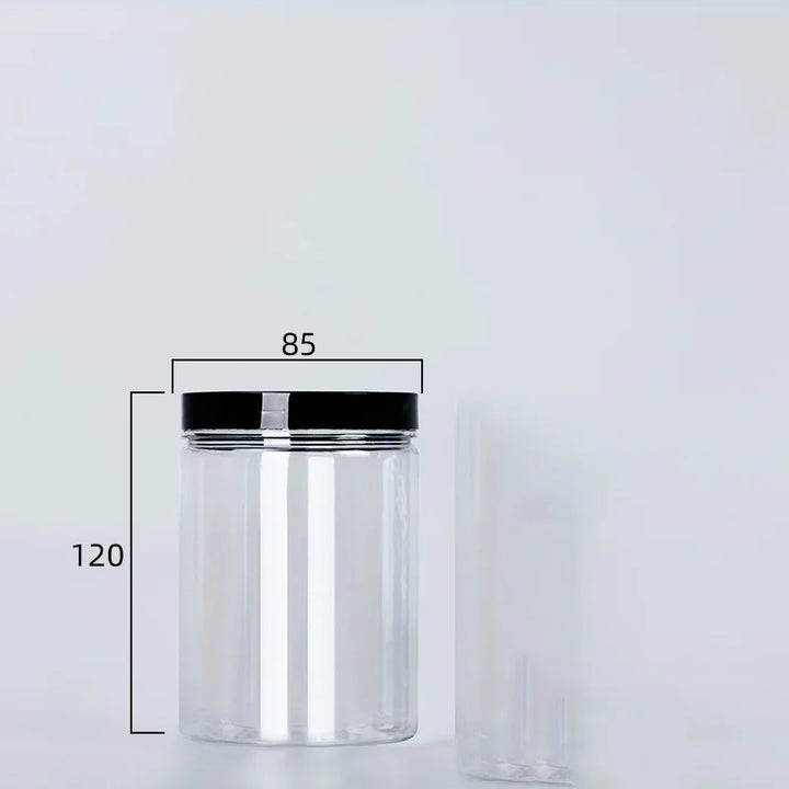 Transparent can with lid for spices