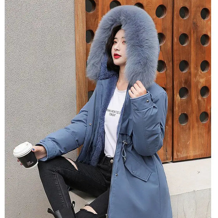Women's hooded parkas autumn winter