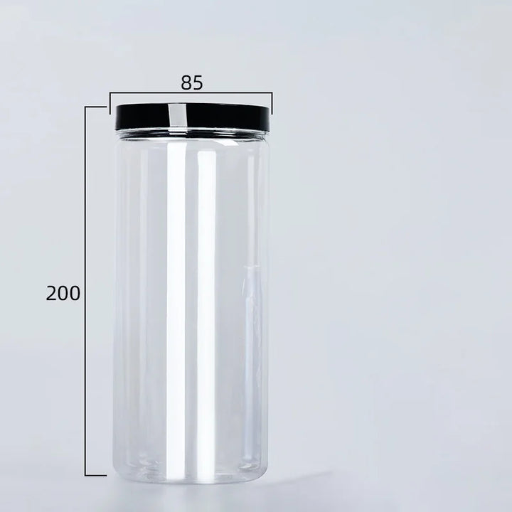 Transparent can with lid for spices