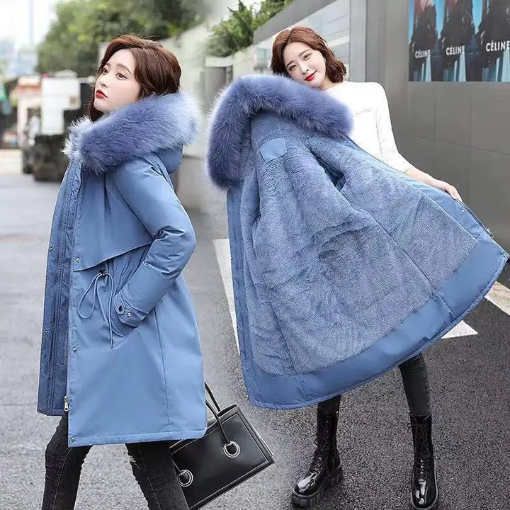 Women's hooded parkas autumn winter