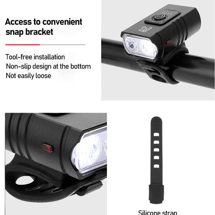 Type-C Rechargeable LED Bicycle Front Light